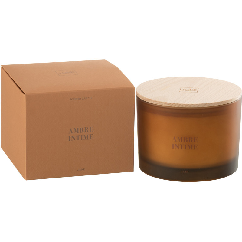 Bougie parfumée Senteur Boisée Ambre intime 28 heures Accords Essentiels - 2