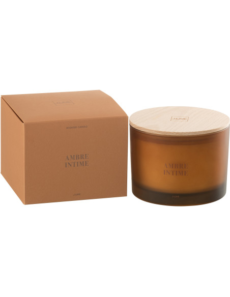 Bougie parfumée Senteur Boisée Ambre intime 28 heures Accords Essentiels - 2