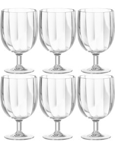 Verre à vin 310 ml en Plastique réutilisable Transparent Annora (Lot de 6) - 1