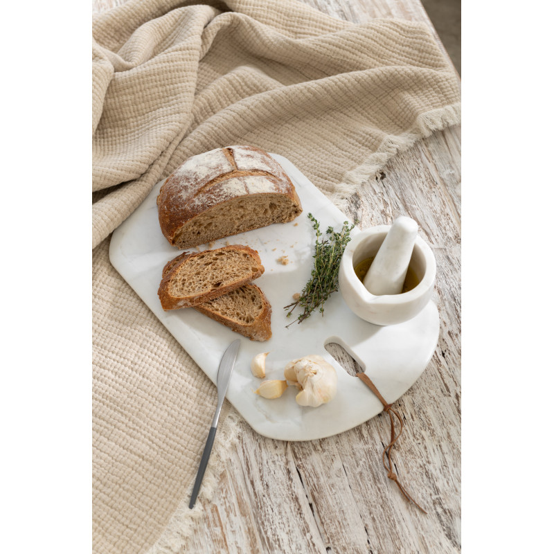 Planche à découper Rectangulaire 45x30 en Marbre Blanc Tasoz - 2