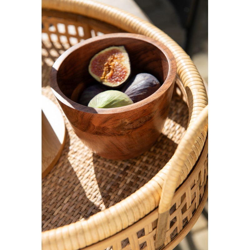 Bol à apéritif Rond 17 cm en Bois d'acacia Naturel Dars - 3