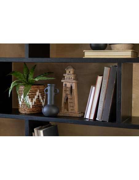 Statuette déco Phare Hauteur 30 cm en Bois de paulownia Marron foncé Orsa - 4