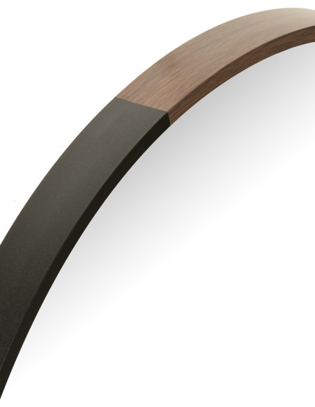 Miroir Mural Rond Jareth en Métal Noir - 2