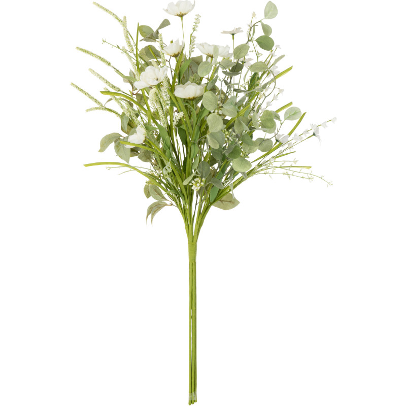 Bouquet de fleurs artificielles Hauteur 85 cm en Plastique Blanc Vert - 1
