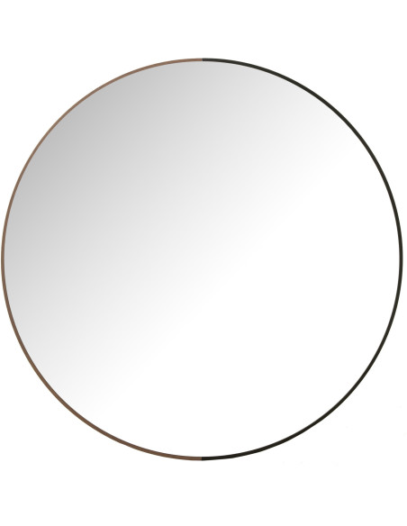 Miroir Mural Rond XL Jareth en Métal Noir - 1