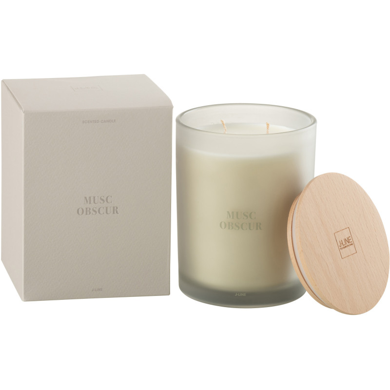 Bougie parfumée XL Senteur Boisée Musc Obscur 52 heures Accords Essentiels - 1