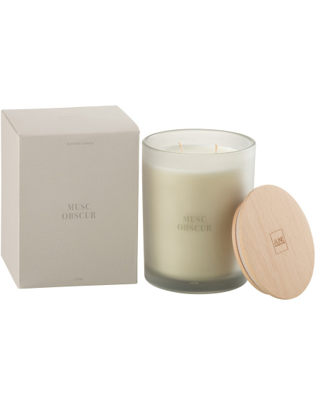 Bougie parfumée XL Senteur Boisée Musc Obscur 52 heures Accords Essentiels - 1