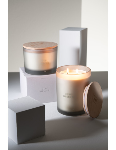 Bougie parfumée XL Senteur Boisée Musc Obscur 52 heures Accords Essentiels - 5