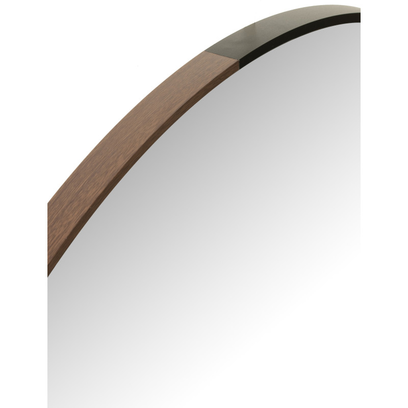 Miroir Mural Rond XL Jareth en Métal Noir - 2