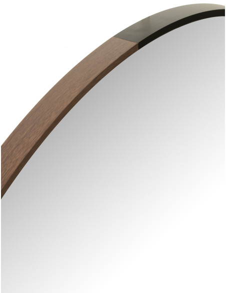 Miroir Mural Rond XL Jareth en Métal Noir - 2