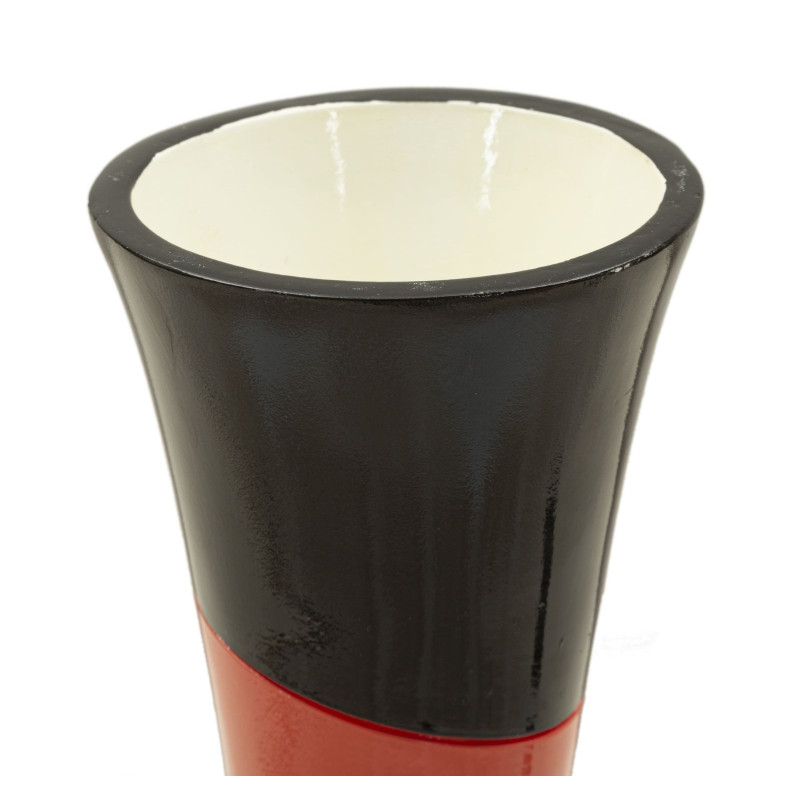 Grand Vase moderne Rond Hauteur 66 cm en Résine Motif abstrait coloré Rubic 