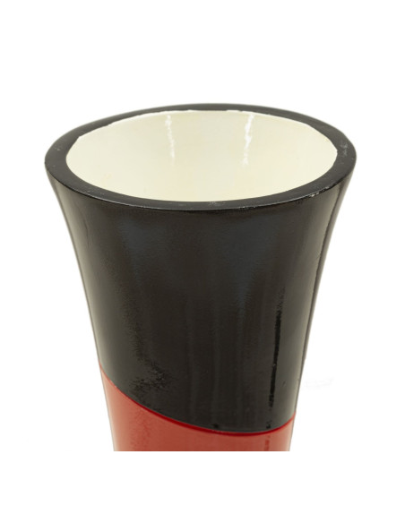 Grand Vase moderne Rond Hauteur 66 cm en Résine Motif abstrait coloré Rubic 