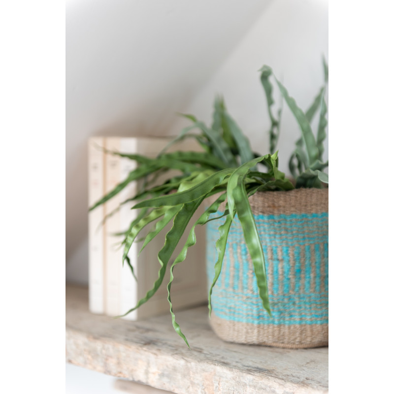 Cache-pot Rond Diamètre 20 cm en Jute Naturel Azur Kyler (Lot de 2) - 3