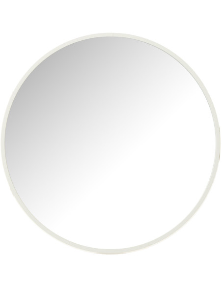 Miroir Mural Rond Jareth en Métal Blanc - 1