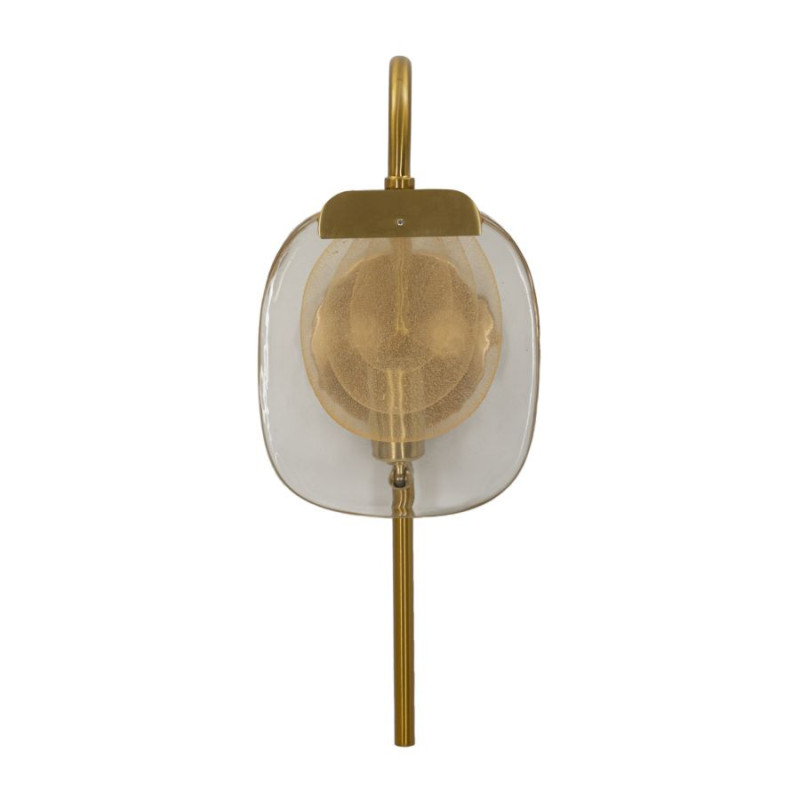 Applique murale originale chic Hauteur 38 cm en Métal Doré Verre Softy 