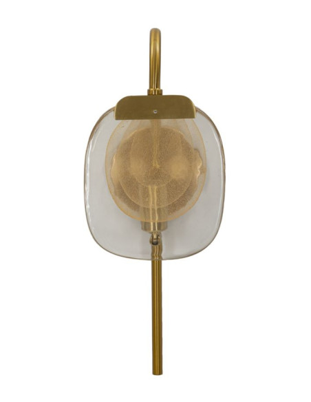 Applique murale originale chic Hauteur 38 cm en Métal Doré Verre Softy 