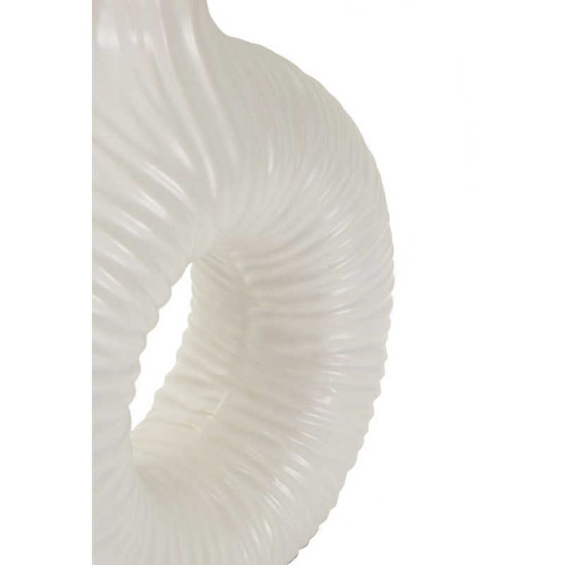 Lampe à poser moderne bord de mer Hauteur 43 cm en Céramique Tissu Blanc Métal Argenté Seta 
