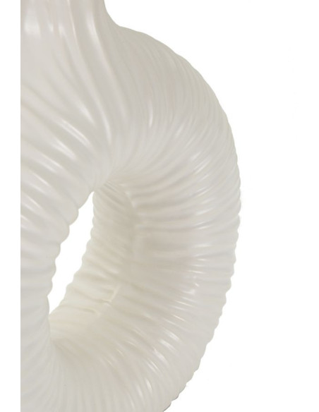 Lampe à poser moderne bord de mer Hauteur 43 cm en Céramique Tissu Blanc Métal Argenté Seta 