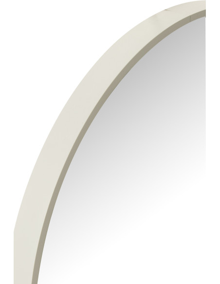 Miroir Mural Rond Jareth en Métal Blanc - 2