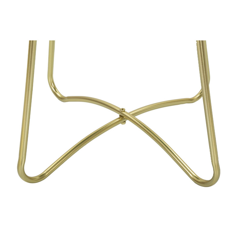 Table d'appoint moderne avec poignée Ronde en Métal Vert Doré Grent 