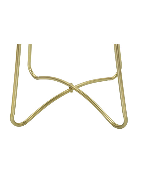 Table d'appoint moderne avec poignée Ronde en Métal Vert Doré Grent 