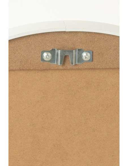 Miroir Mural Rond Jareth en Métal Blanc - 3