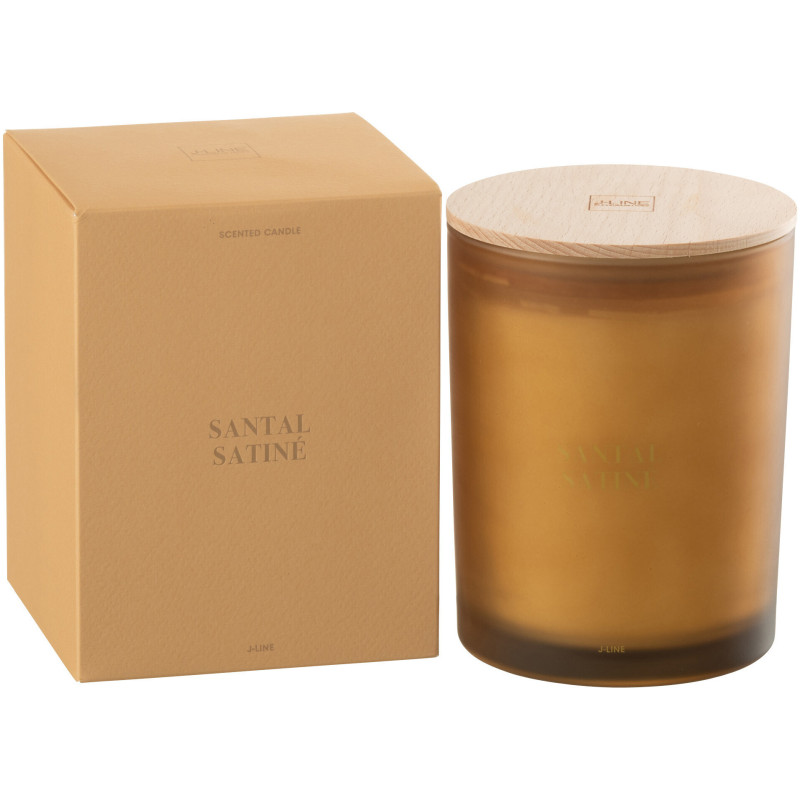 Bougie parfumée XL Senteur Boisée Santal Satiné 52 heures Accords Essentiels - 2