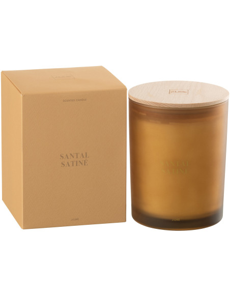 Bougie parfumée XL Senteur Boisée Santal Satiné 52 heures Accords Essentiels - 2