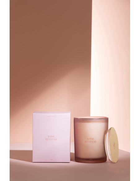 Bougie parfumée XL Senteur Fruitée Rose Rêveuse 52 heures Accords Essentiels - 3