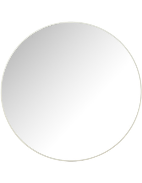 Miroir Mural Rond XL Jareth en Métal Blanc - 1