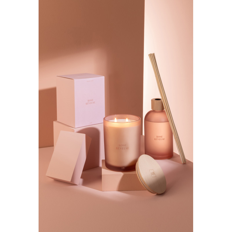 Bougie parfumée XL Senteur Fruitée Rose Rêveuse 52 heures Accords Essentiels - 5