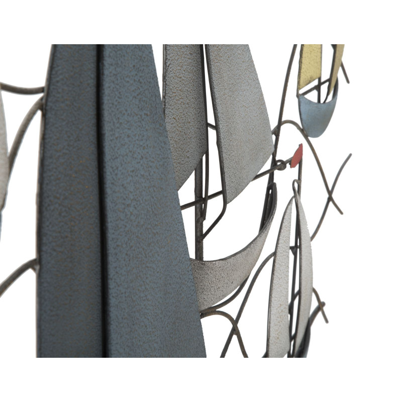 Grande déco murale Voiliers 119x51 en Métal Multicolore Sea 