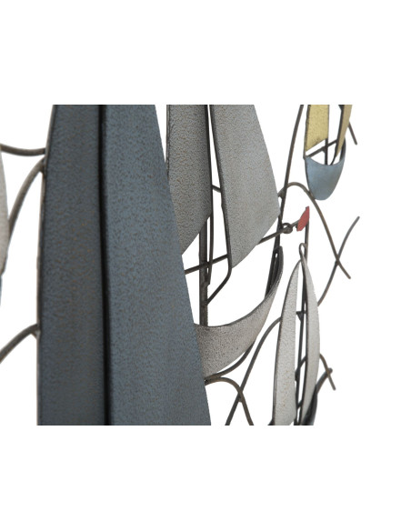 Grande déco murale Voiliers 119x51 en Métal Multicolore Sea 