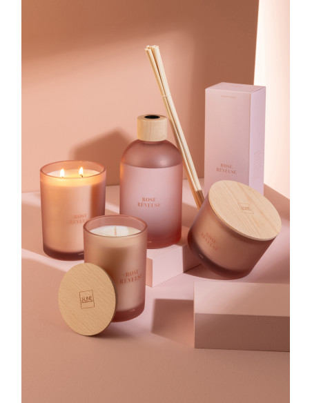 Bougie parfumée XL Senteur Fruitée Rose Rêveuse 52 heures Accords Essentiels - 7