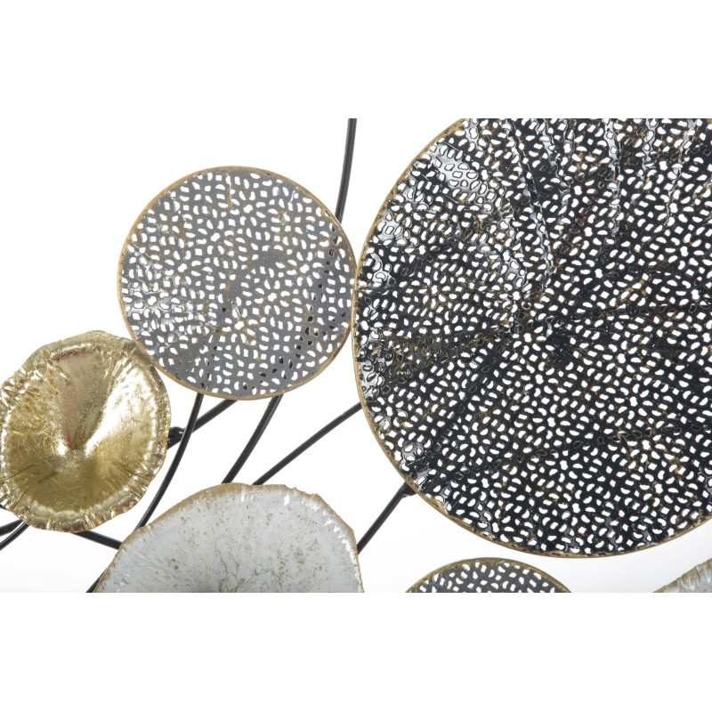 Grande déco murale Fleurs abstraites 157x66 en Métal Multicolore Grid 