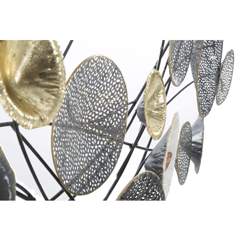 Grande déco murale Fleurs abstraites 157x66 en Métal Multicolore Grid 