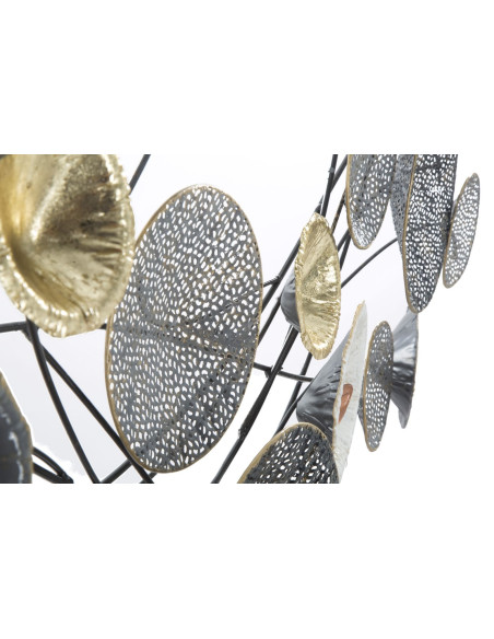 Grande déco murale Fleurs abstraites 157x66 en Métal Multicolore Grid 