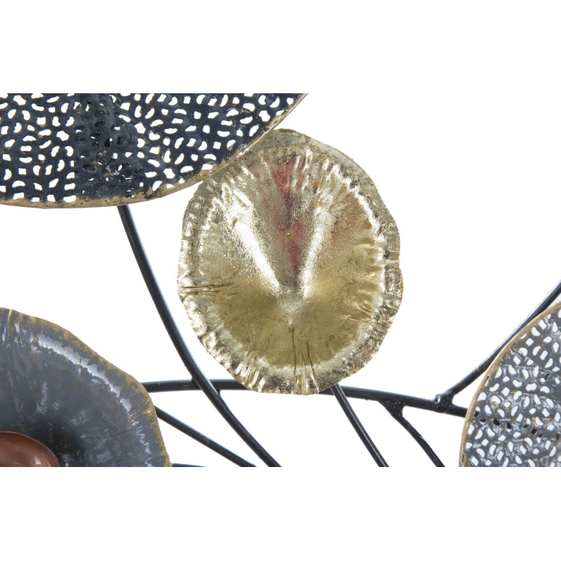 Grande déco murale Fleurs abstraites 157x66 en Métal Multicolore Grid 