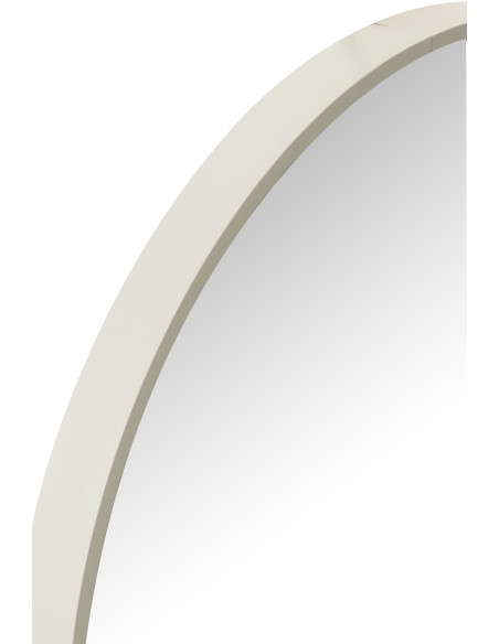 Miroir Mural Rond XL Jareth en Métal Blanc - 2