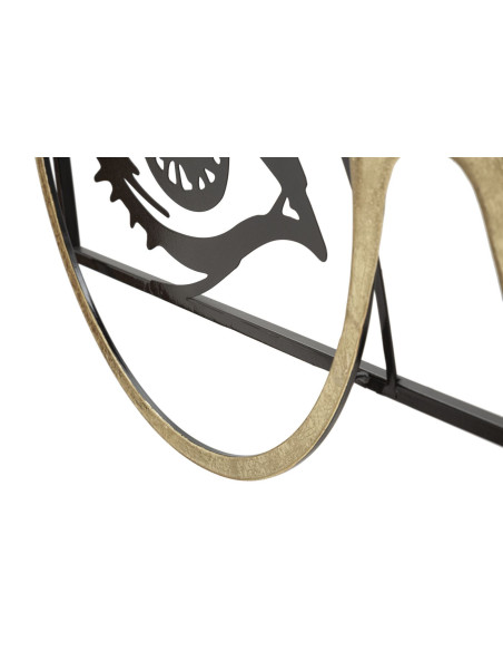 Grande déco murale moderne Clin d'oeil 89x41 en Métal Noir Doré Eyewear 