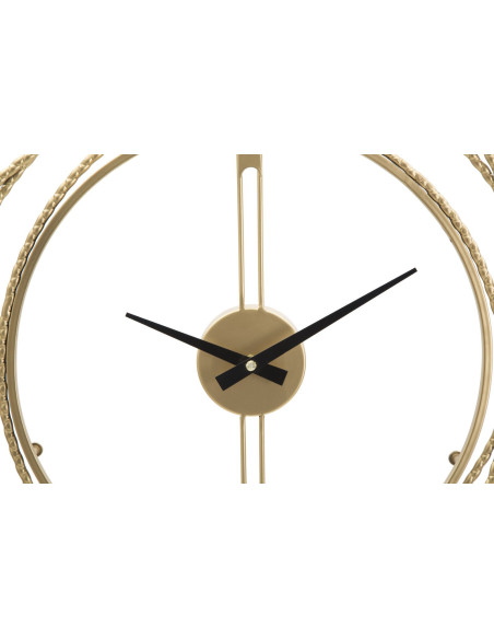 Horloge murale moderne ronde 50 cm en Métal Doré Strips Mauro Ferretti - 2