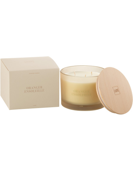 Bougie parfumée Senteur Fruitée Oranger Ensoleillé 28 heures Accords Essentiels - 1