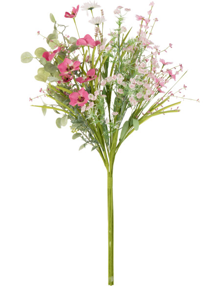 Bouquet de fleurs artificielles Hauteur 85 cm en Plastique Rose Vert - 1