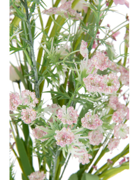 Bouquet de fleurs artificielles Hauteur 85 cm en Plastique Rose Vert - 2