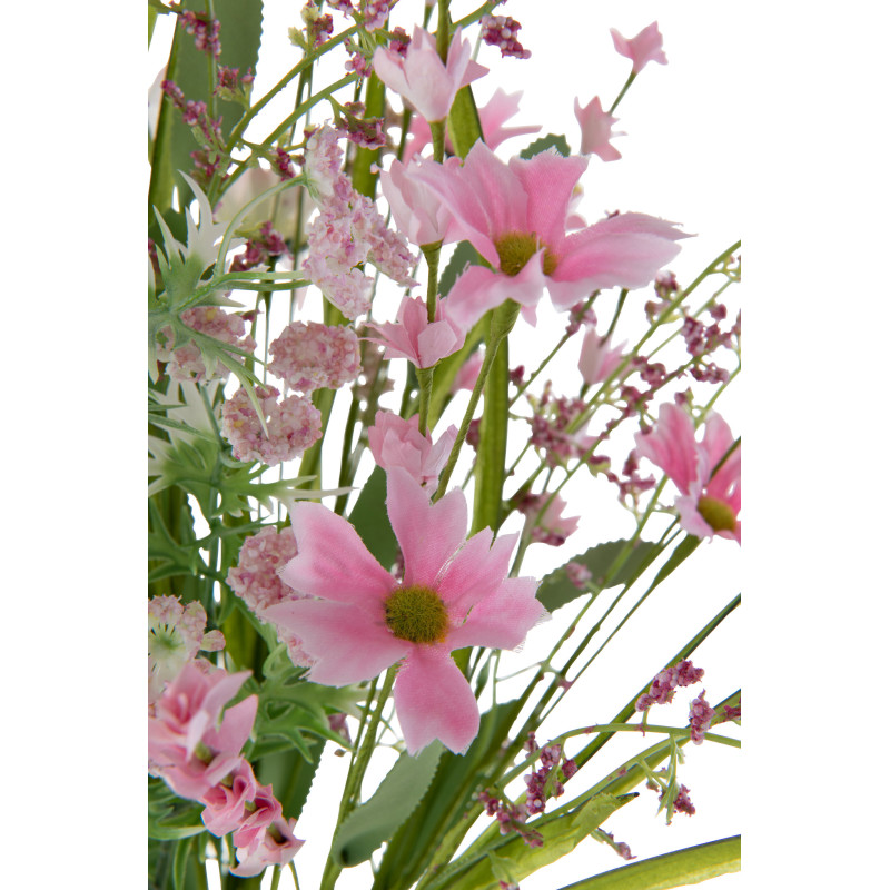 Bouquet de fleurs artificielles Hauteur 85 cm en Plastique Rose Vert - 3