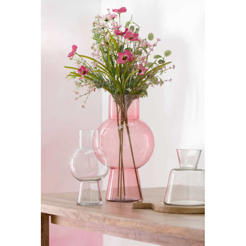 Bouquet de fleurs artificielles Hauteur 85 cm en Plastique Rose Vert - 4