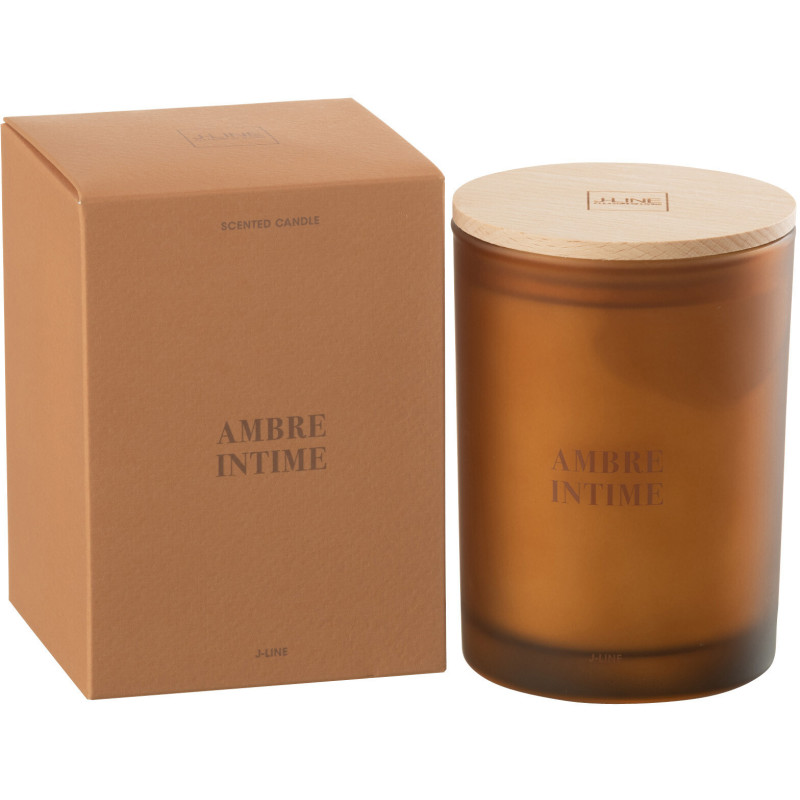 Bougie parfumée Senteur Boisée Ambre intime 38 heures Accords Essentiels - 2