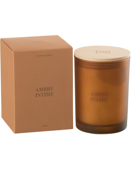 Bougie parfumée Senteur Boisée Ambre intime 38 heures Accords Essentiels - 2