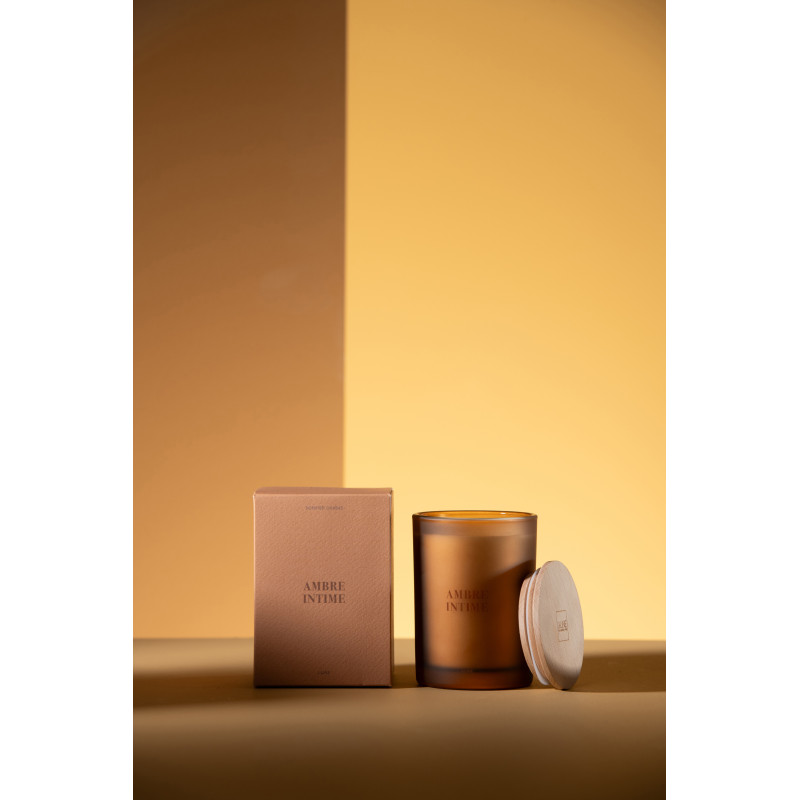 Bougie parfumée Senteur Boisée Ambre intime 38 heures Accords Essentiels - 3
