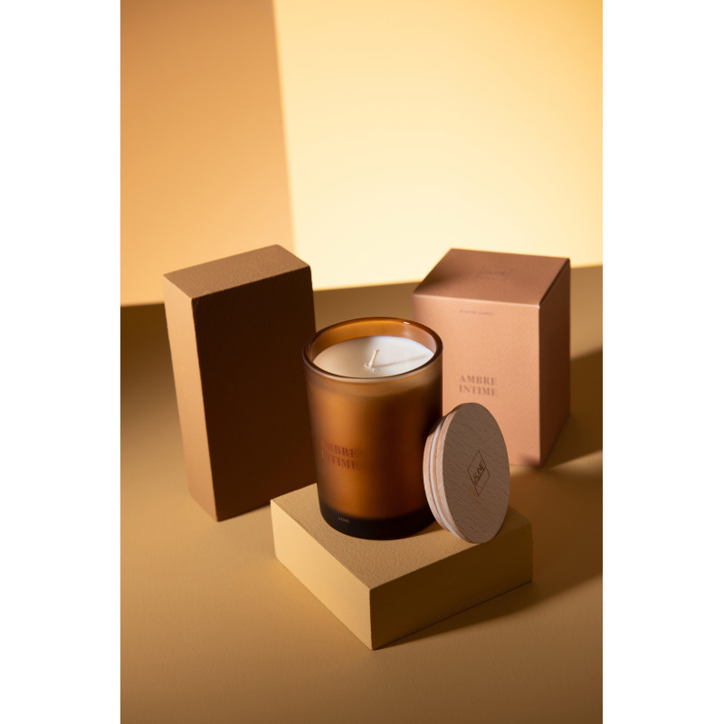 Bougie parfumée Senteur Boisée Ambre intime 38 heures Accords Essentiels - 5